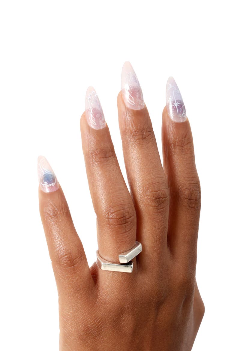Rave Princess Almond Press On Nails, Alternate, color, Purple