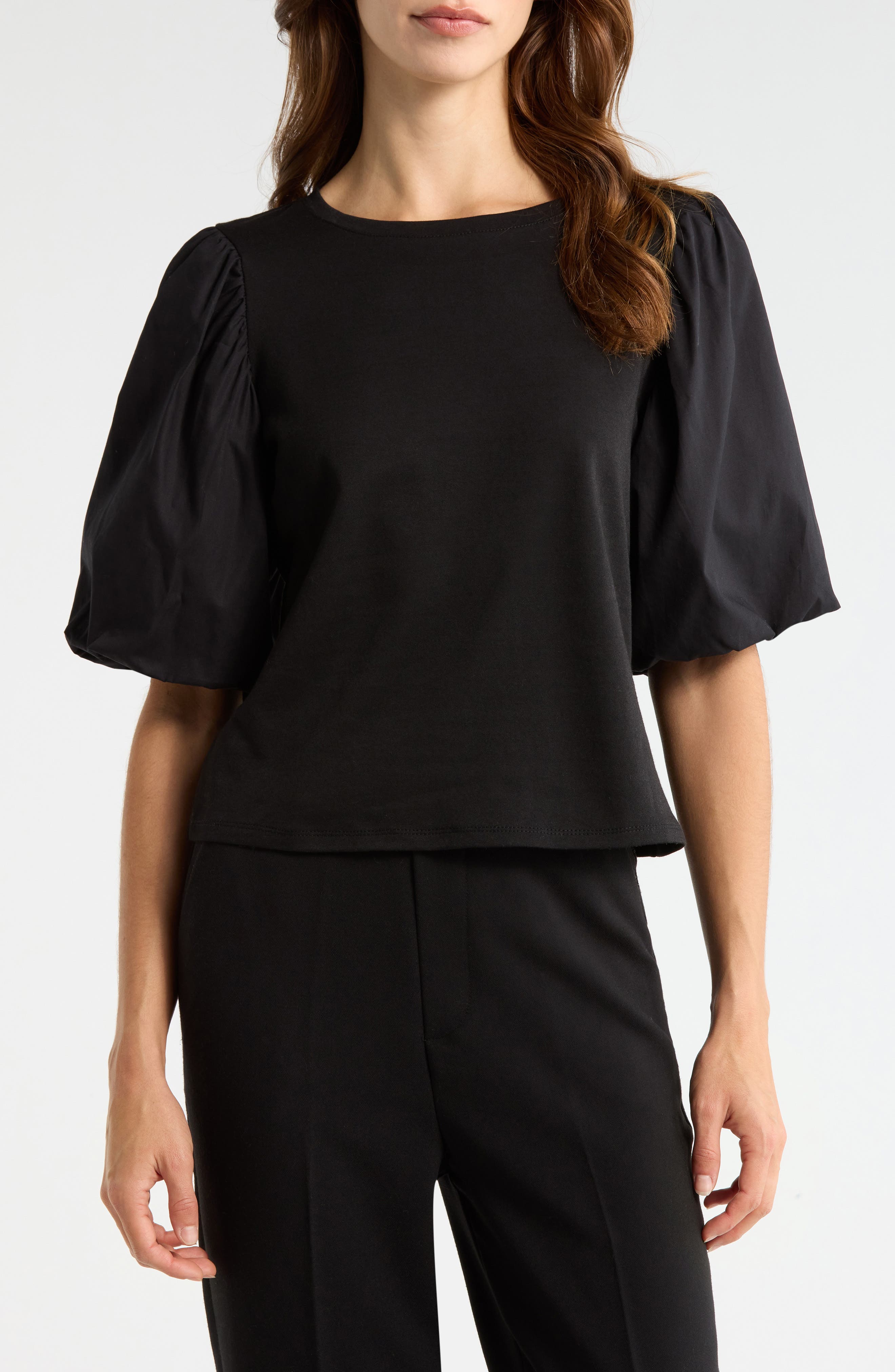Puff Sleeve Knit Top