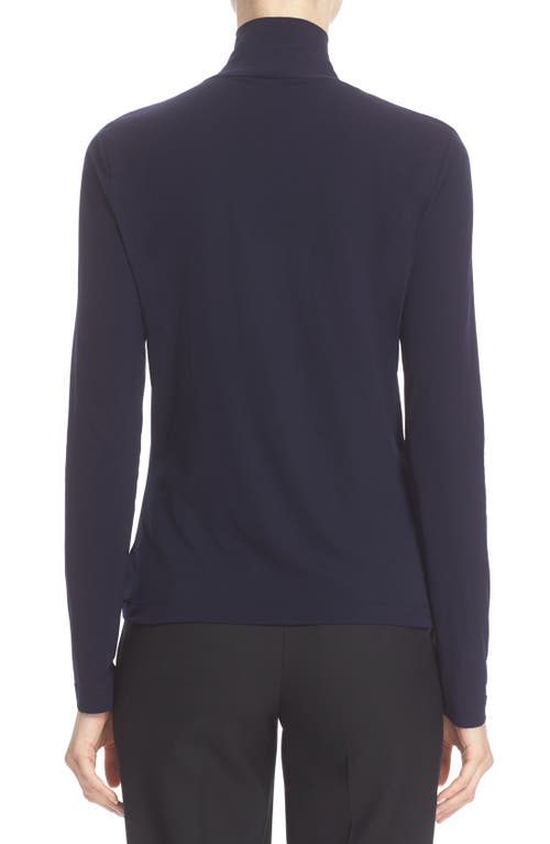St John St. John Nuda Fine Jersey Turtleneck Top In Purple