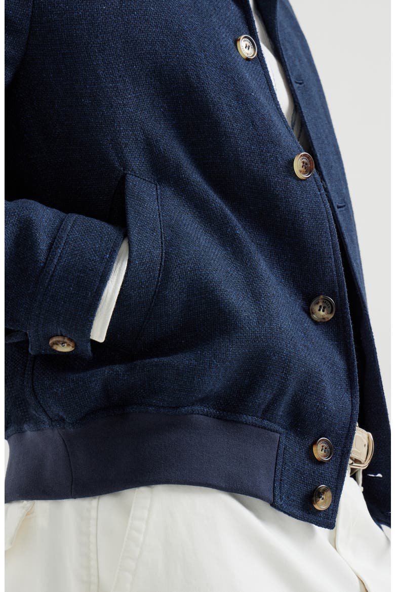 Hopsack outerwear jacket, Alternate, color, Navy Blue