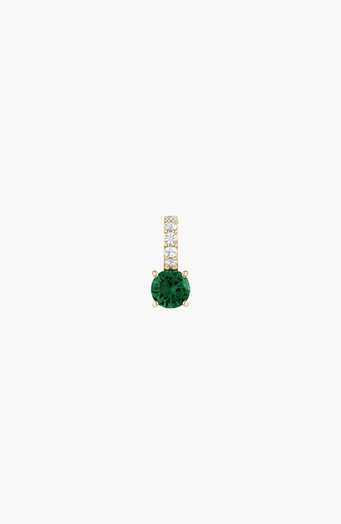 Round Cut Tennis Charm Pendant