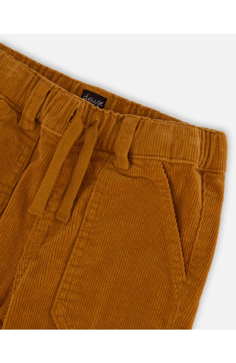 Deux par Deux Little Boy's Stretch Corduroy Jogger Pants Caramel Brown, Alternate, color, 