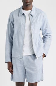 Wax London Eldon Cotton & Linen Herringbone Jacket