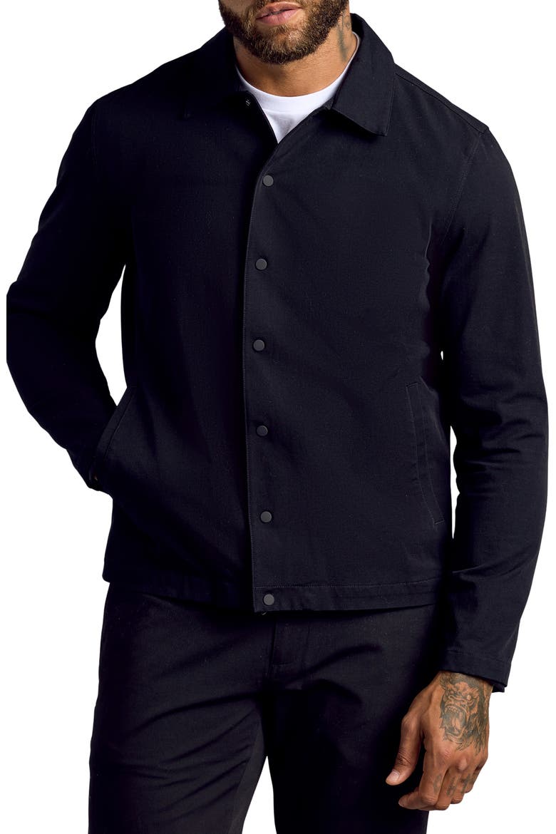 Water Repellent Coach's Jacket, Main, color, BLACK