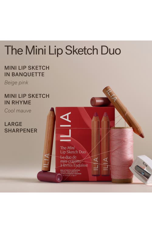 Ilia The Mini Lip Sketch Duo Set $34 Value