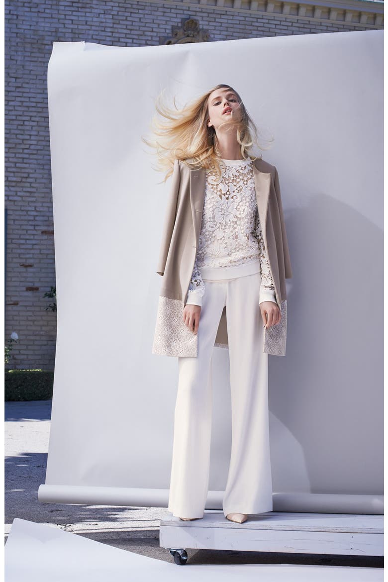 Embroidered Lace Pullover, Alternate, color, BLACK