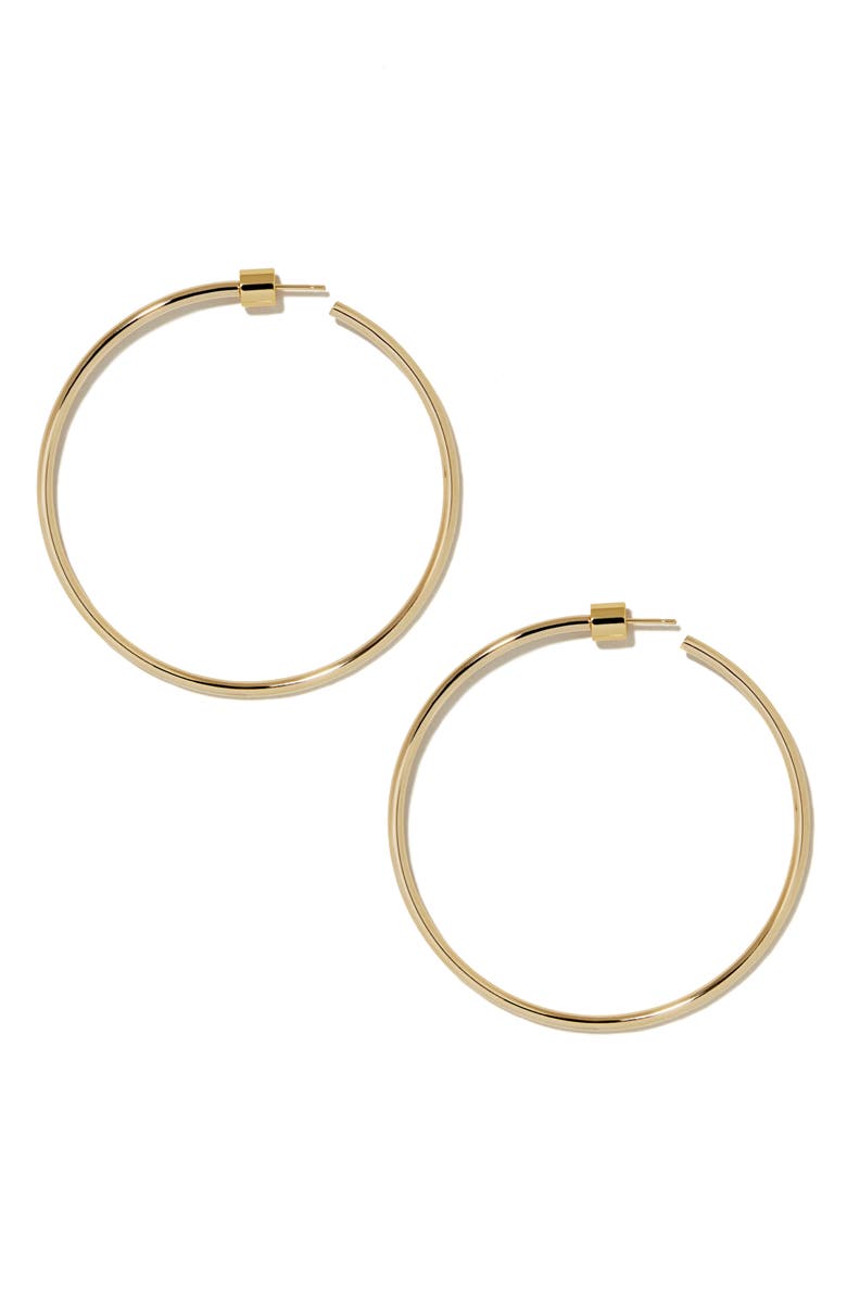 Jennifer Fisher Thread Hoops, 2-Inch, Main, color, Gold