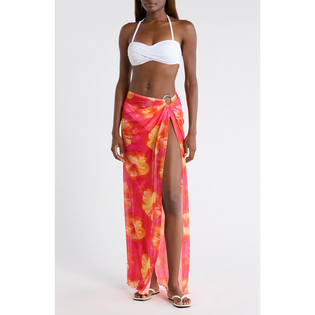 Kulani Kinis Split Mesh Maxi Cover-Up Skirt in Samba Baby at Nordstrom, Size Medium