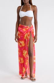 Kulani Kinis Split Mesh Maxi Cover-Up Skirt