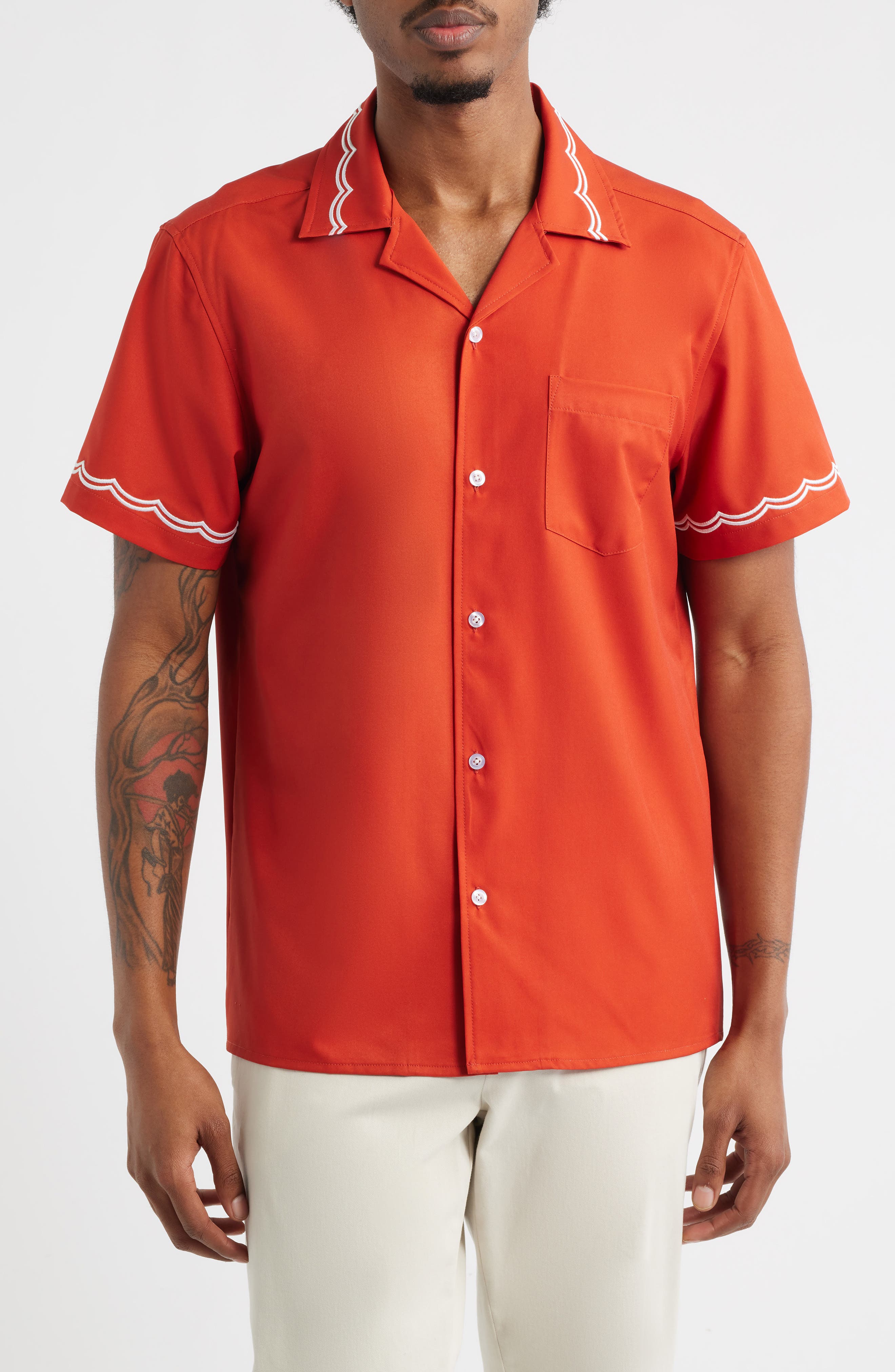 Rust Waves Performance Camp Shirt