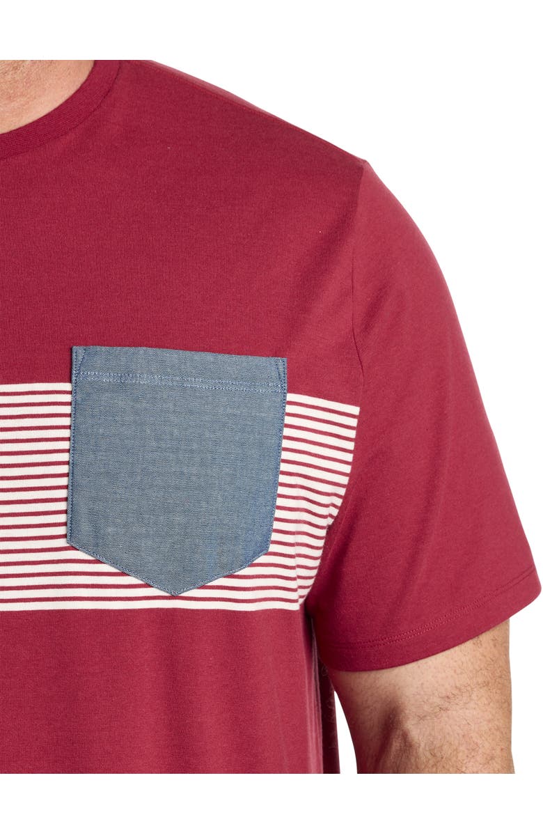Harbor Bay by DXL Colorblock Pocket T-Shirt, Alternate, color, Tibetan Red
