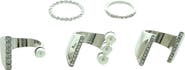 OLIVIA WELLES Imitation Cassia Pearl & Crystal Ring Set