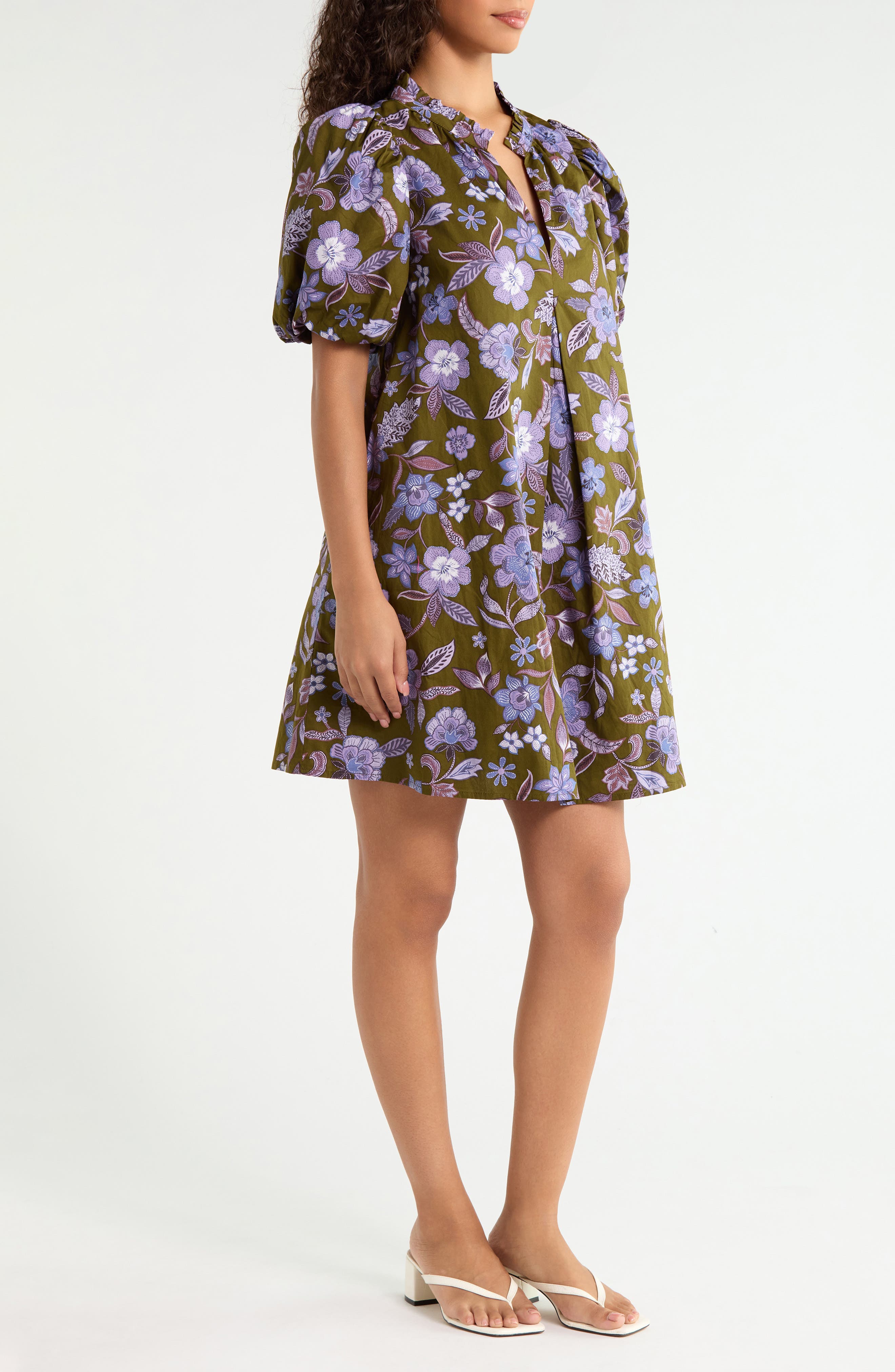 SUGARLIPS Aurora Puff Sleeve Shift Minidress (Women) | Nordstrom