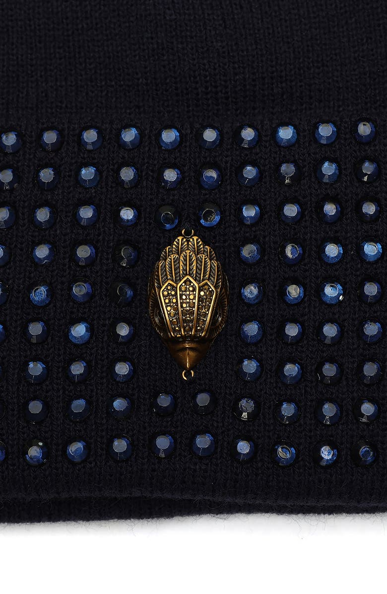 Kurt Geiger London Crystal Cuff Beanie, Alternate, color, Plumage