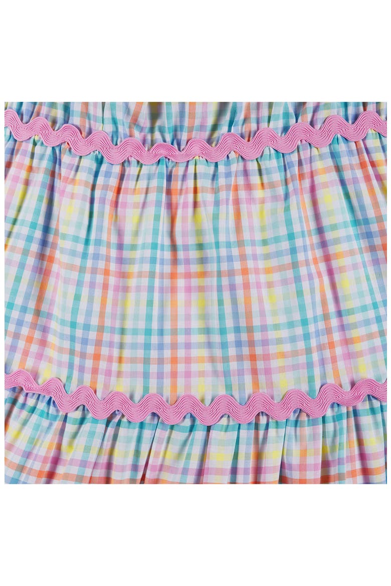 Kids' Plaid Tiered Dress, Alternate, color, WHA -WHITE PLAID