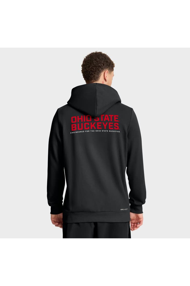 Men's Nike Black Ohio State Buckeyes 2025 Sideline Standard Issue Dri-FIT Full-Zip Hoodie, Alternate, color, Black