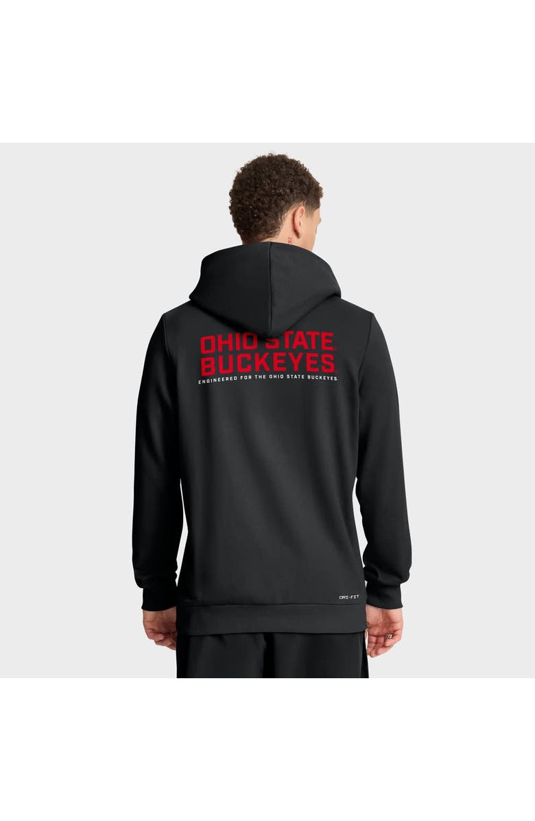 Nike Men's Nike Black Ohio State Buckeyes 2025 Sideline Standard Issue Dri-FIT Full-Zip Hoodie, Alternate, color, Black