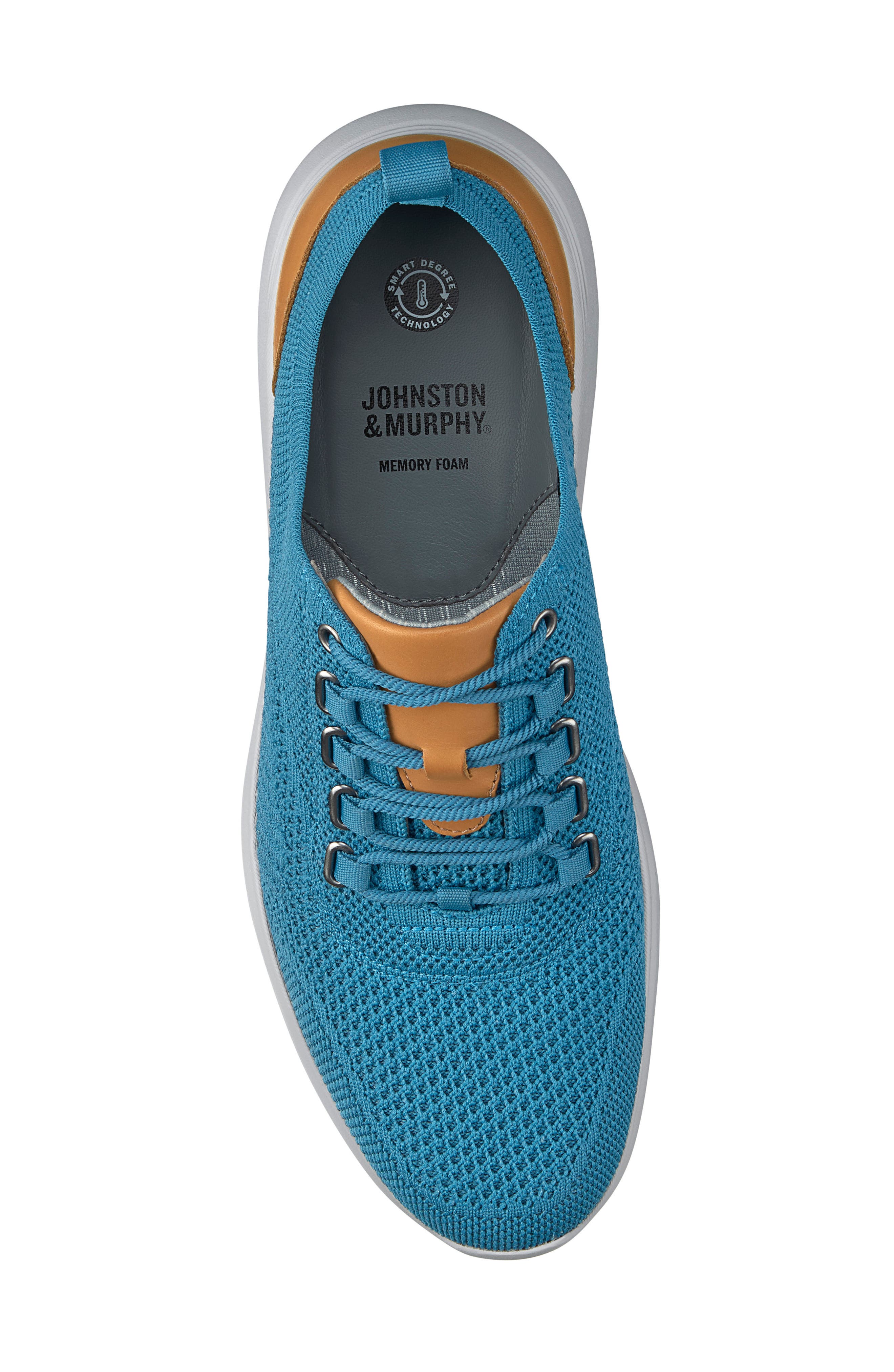 Johnston & Murphy Amherst Knit Sneaker, Alternate, color, Blue Knit