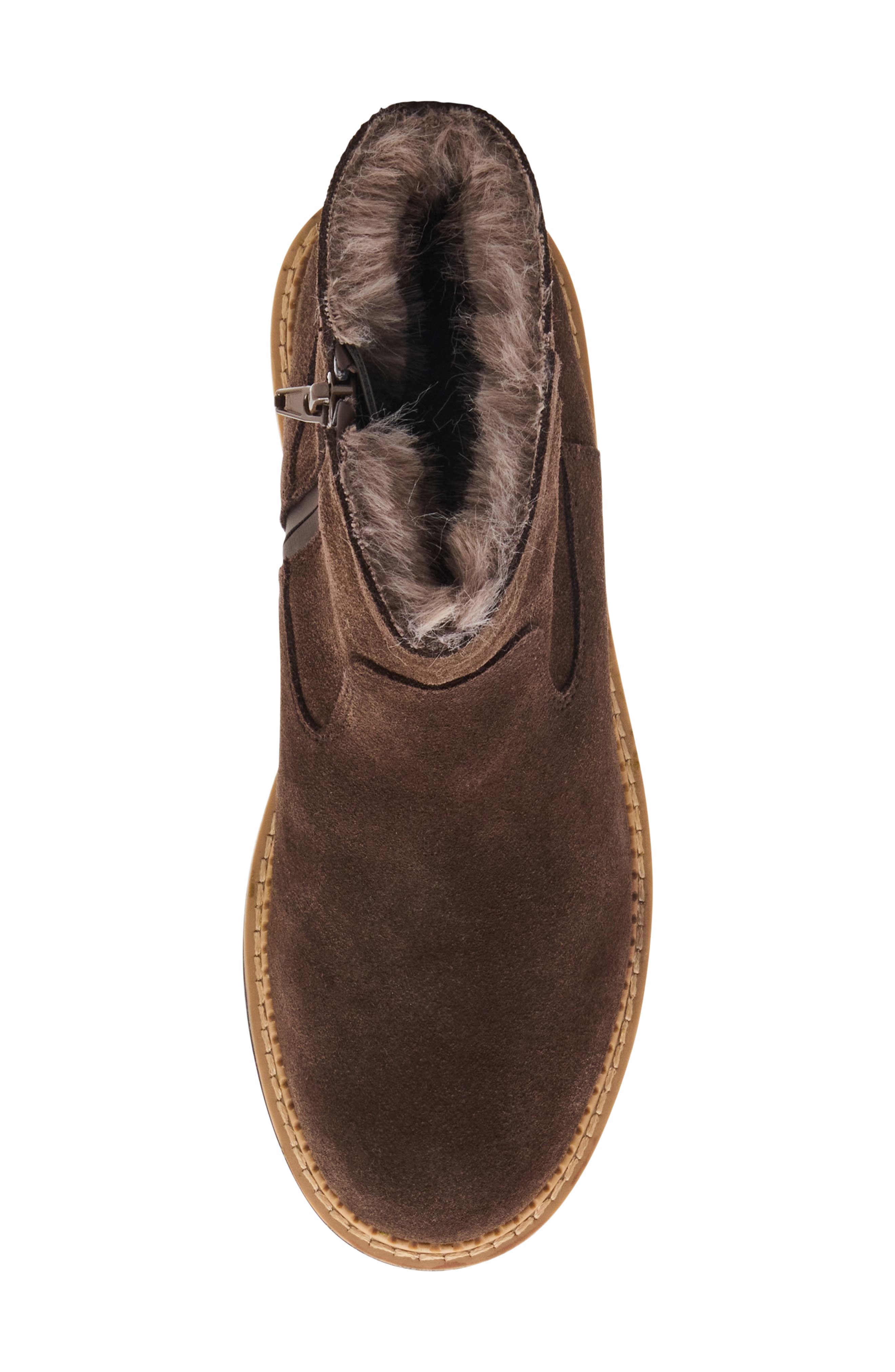 Nappa Waterproof Suede Bootie, Alternate, color, JAVA SUEDE