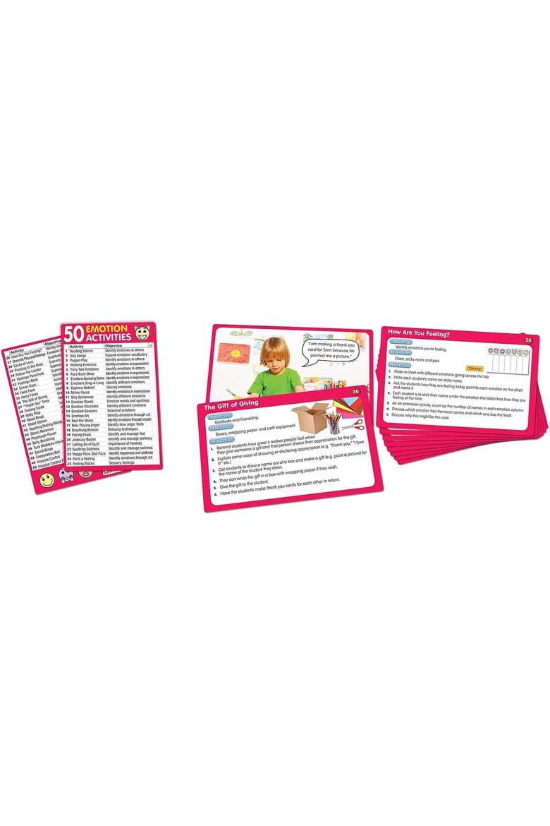 50 Emotion Activity Cards, Alternate, color, Multicolored
