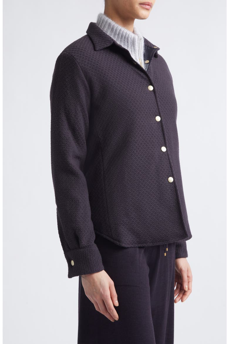 Padded Wool Shirt Jacket, Alternate, color, 177 AMETHYST