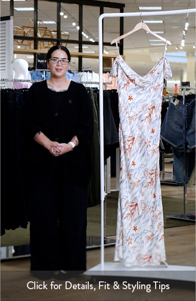 Del La Mer Drape Cold Shoulder Gown, sales video thumbnail