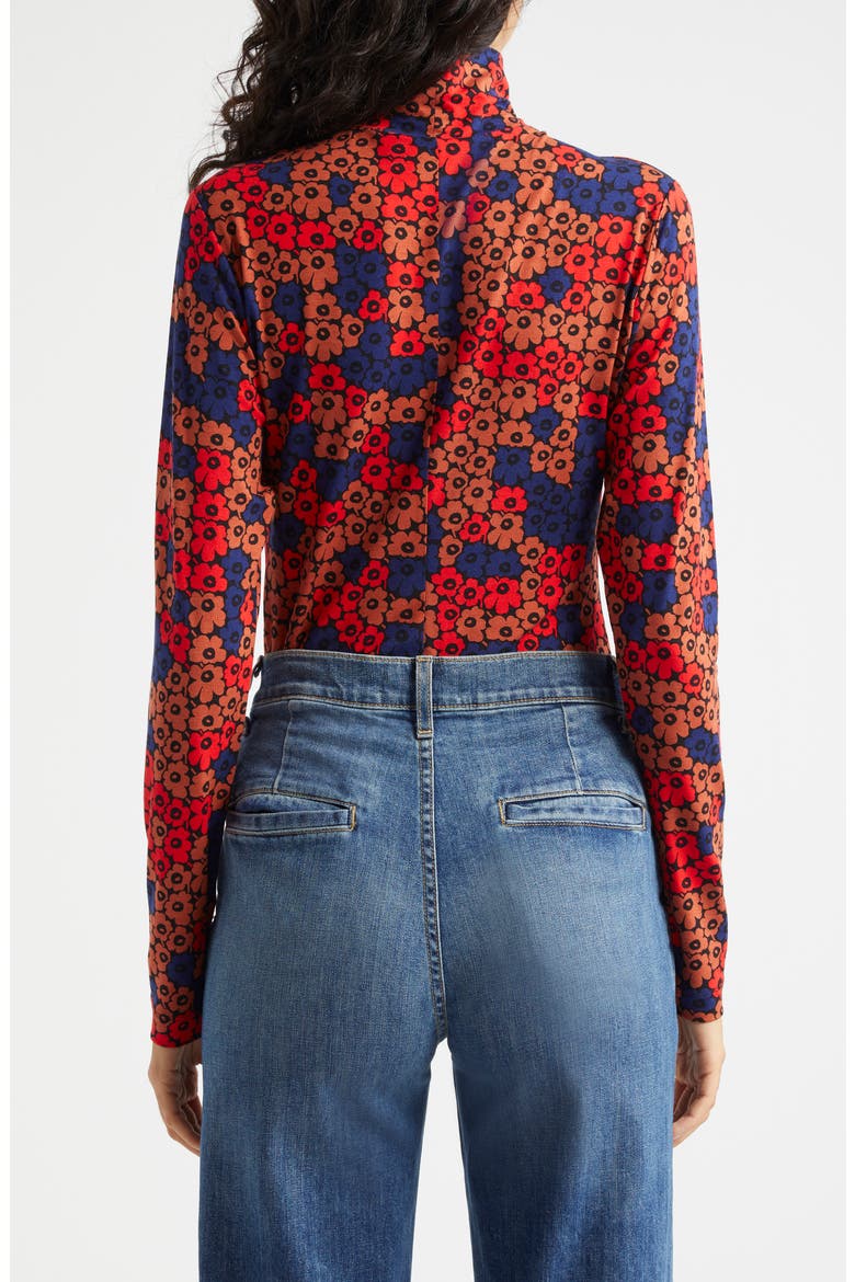 Armas Unikko Mock Neck Top, Alternate, color, BRICK RED BLUE RED