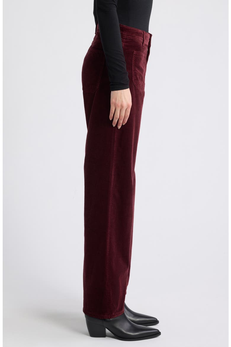 Paloma High Waist Wide Leg Corduroy Pants, Alternate, color, SOUR CHERRY CORD