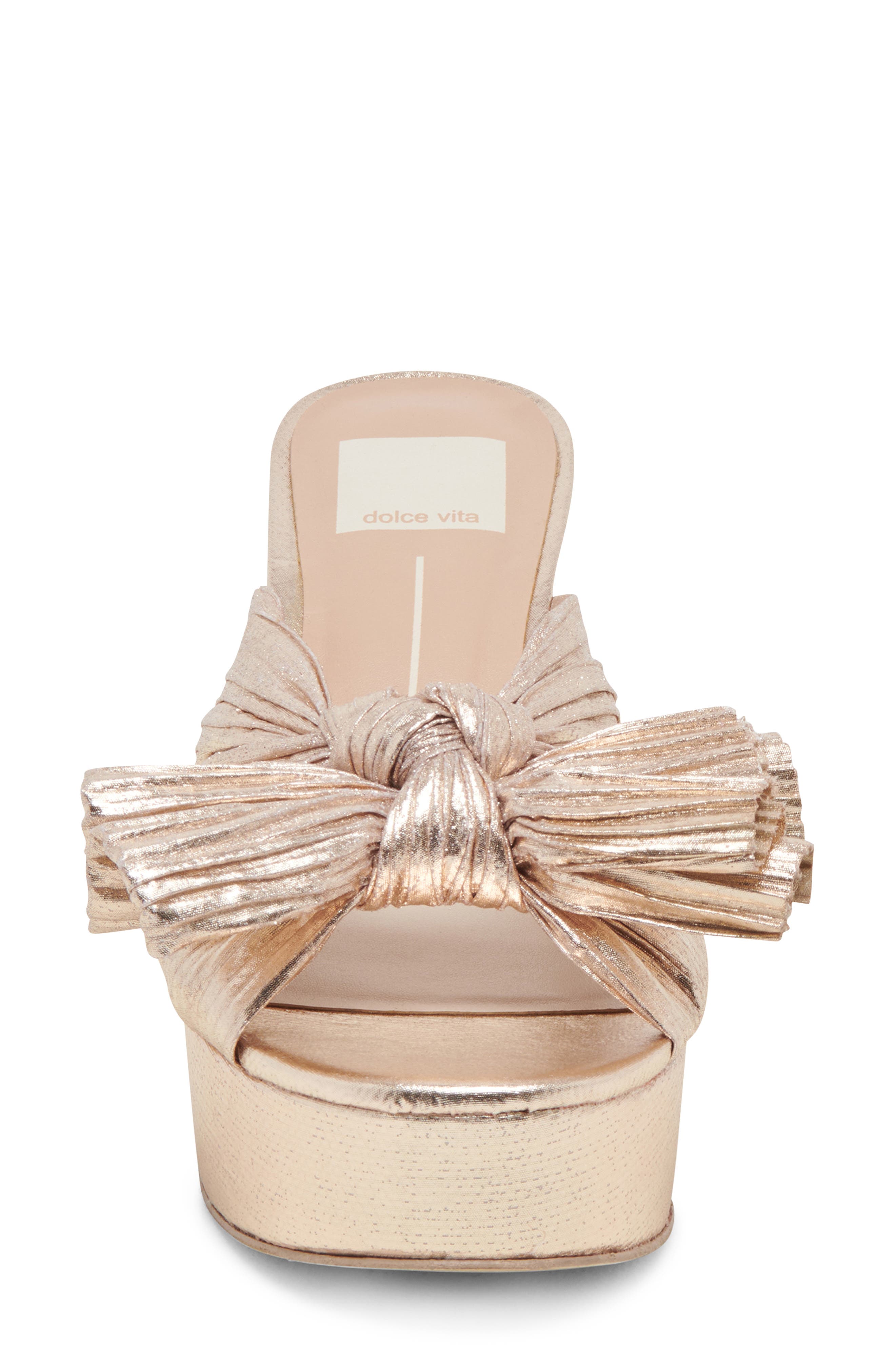 Dolce Vita Blare Platform Slide Sandal, Alternate, color, Platinum Satin