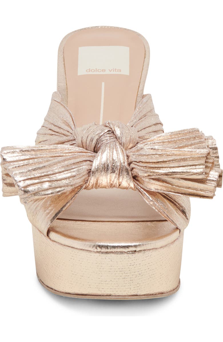 Dolce Vita Blare Platform Slide Sandal, Alternate, color, Platinum Satin