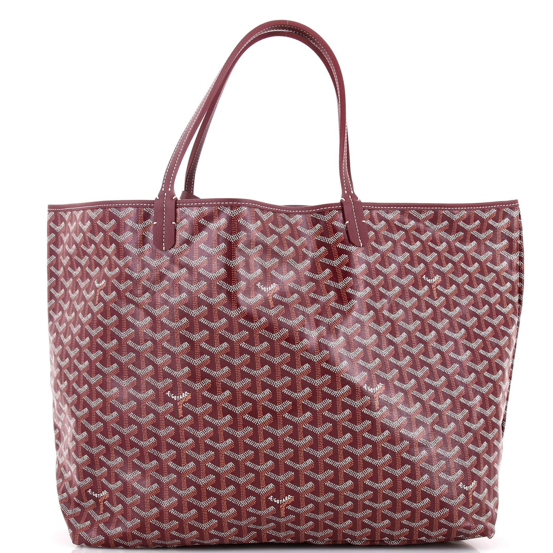 Pre-Owned Goyard Saint Louis Tote Coated Canvas GM, Main, color, Red