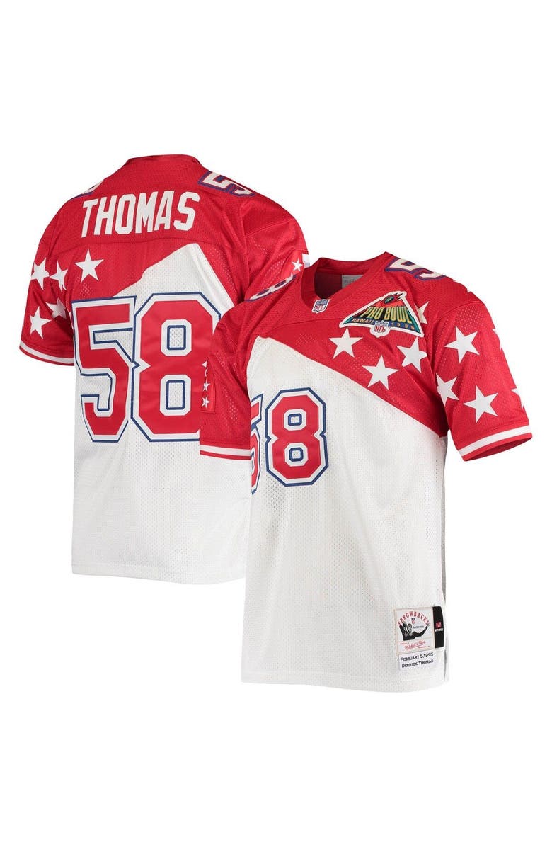 Mitchell & Ness Men's Mitchell & Ness Derrick Thomas White/Red AFC 1995 Pro Bowl Authentic Jersey, Alternate, color, 