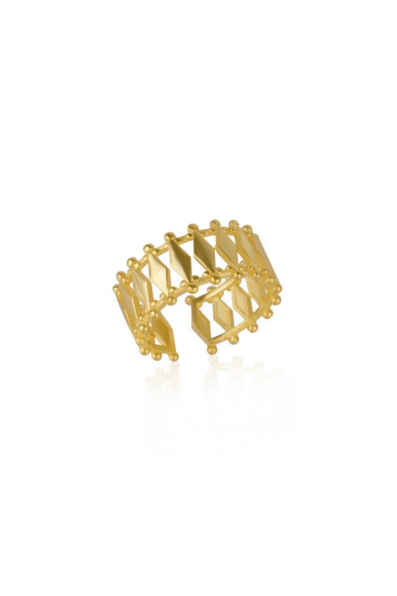 Multiple Quad Bar Sterling Silver Ring, Main, color, Gold