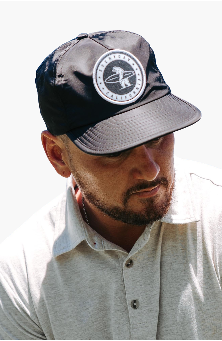 Everyday California Floating Waterproof Snapback Hat, Alternate, color, Black