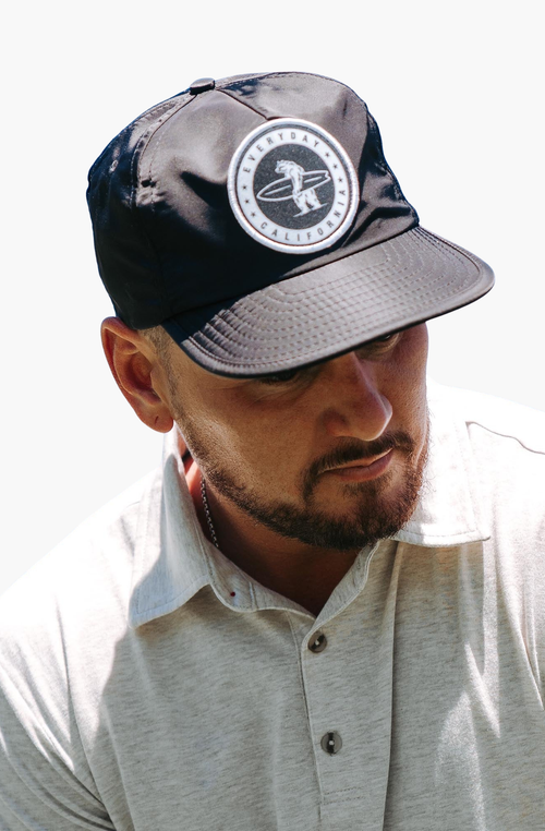 Everyday California Floating Waterproof Snapback Hat In Black