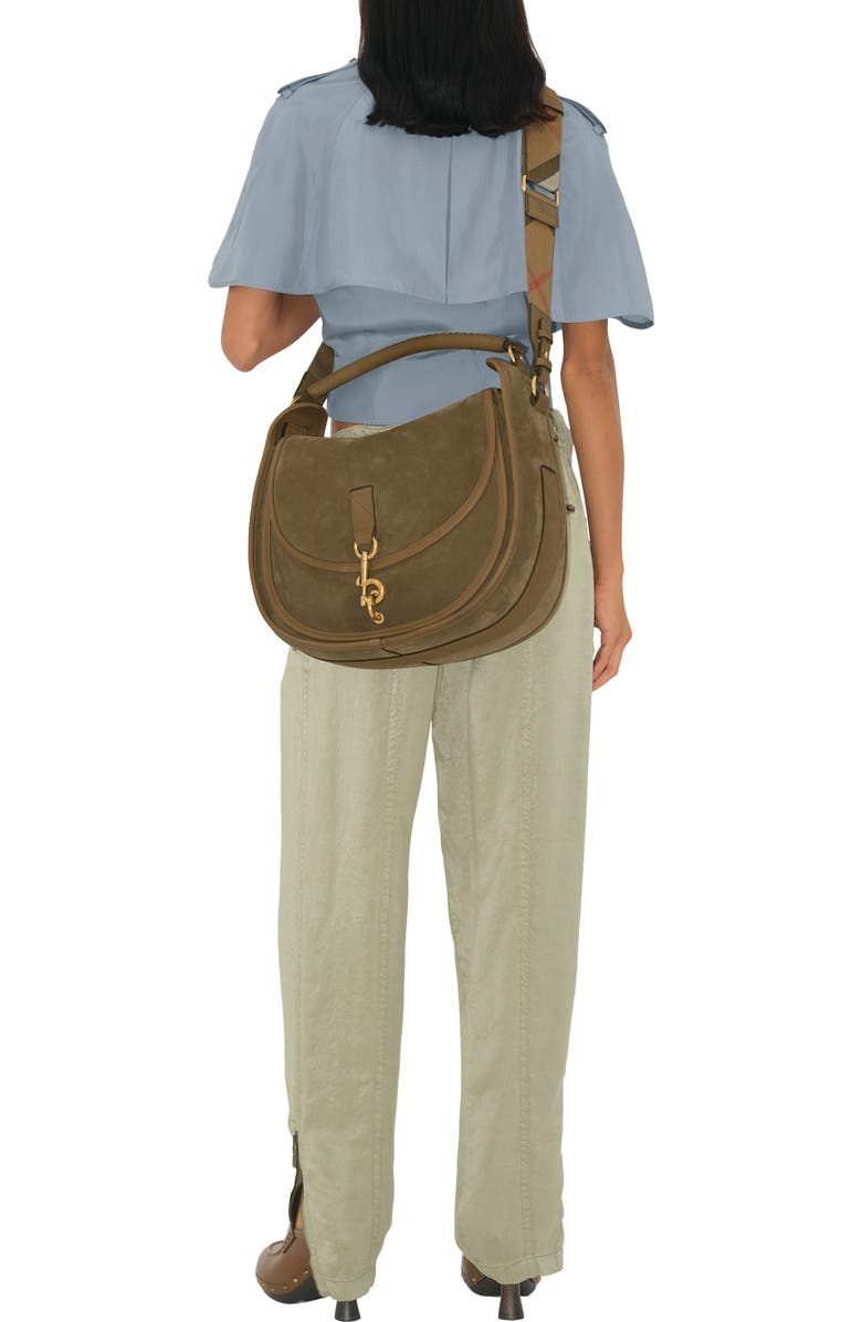 Burberry Medium B Clip Messenger Bag, Alternate, color,