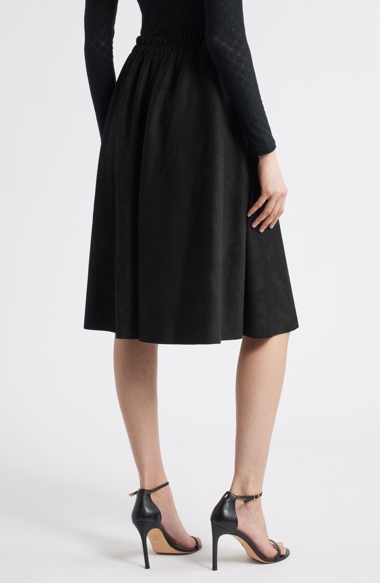 NIKKI LUND Cecilia Faux Suede A-Line Skirt, Alternate, color, Black