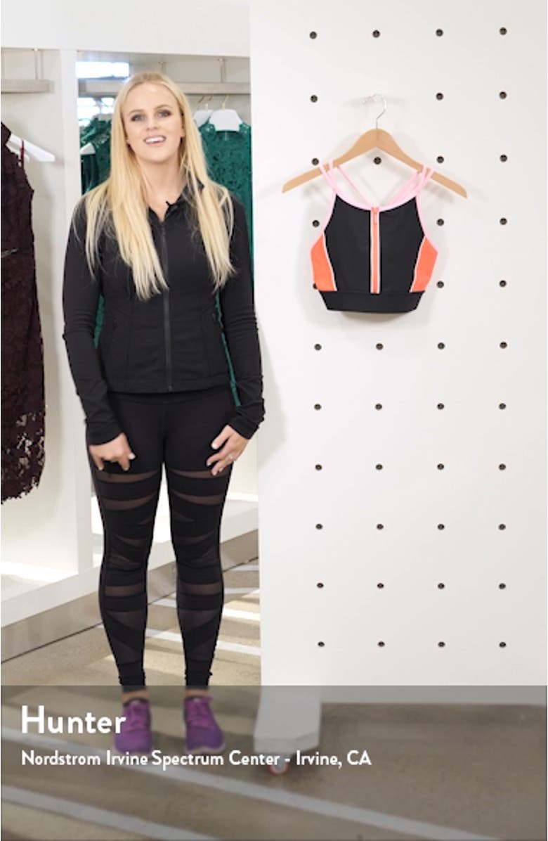 Zip Front Scuba Longline Sports Bra, sales video thumbnail