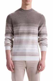 Bugatchi Gradient Stripe Merino Wool Sweater