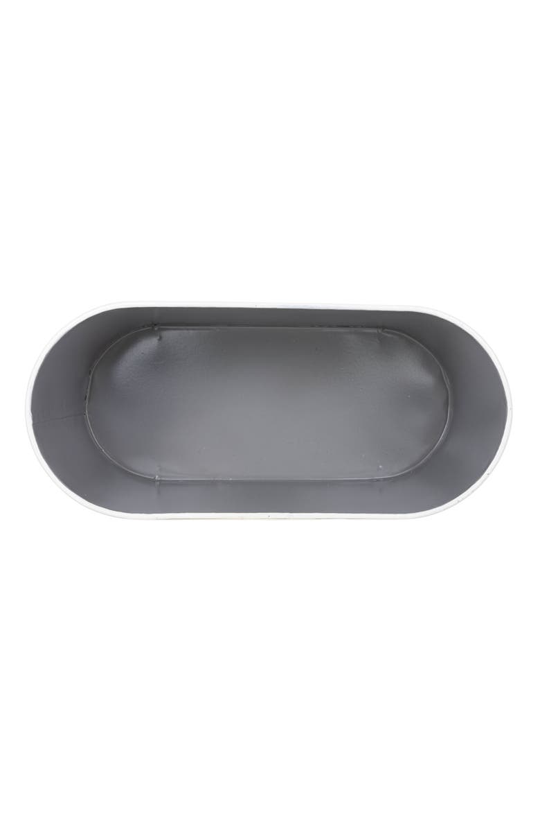 Foreside Home and Garden Oblong Planter Gray Metal, Alternate, color, Gray