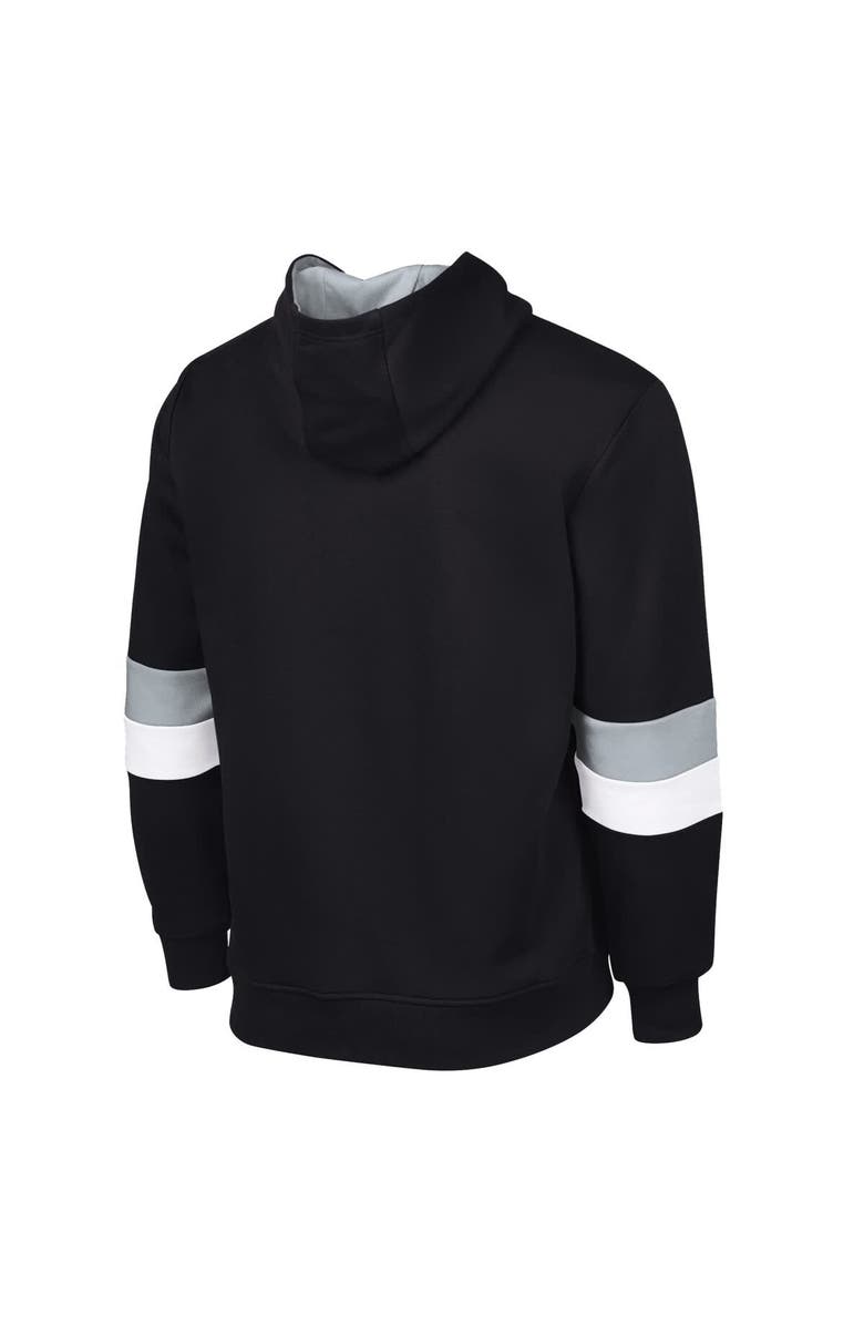 G-III SPORTS BY CARL BANKS Men's G-III Sports by Carl Banks Black/Silver Las Vegas Raiders Adaptive Faceoff Pullover Hoodie, Alternate, color, Black