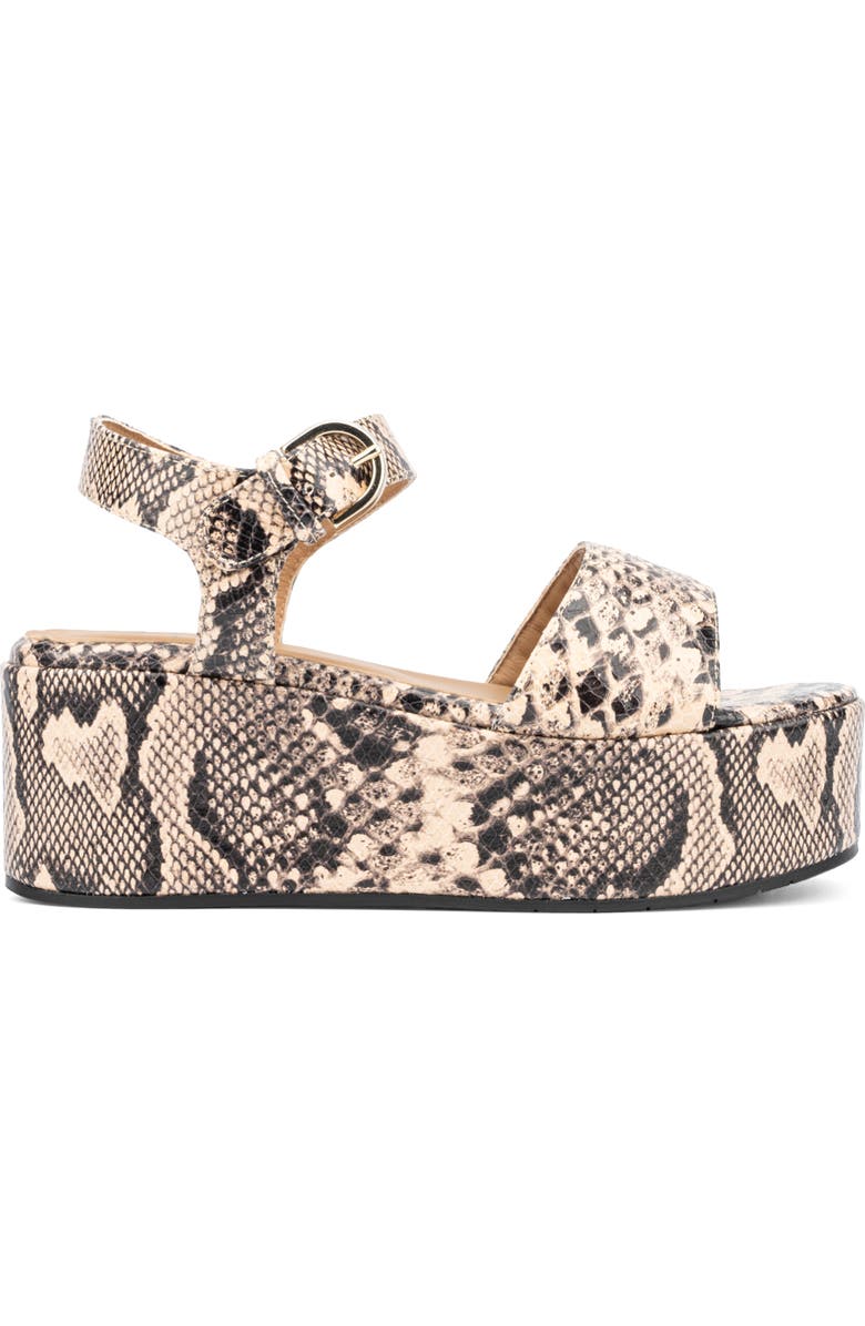 Aquatalia Dinah Water Repellent Ankle Strap Platform Wedge Sandal, Alternate, color,