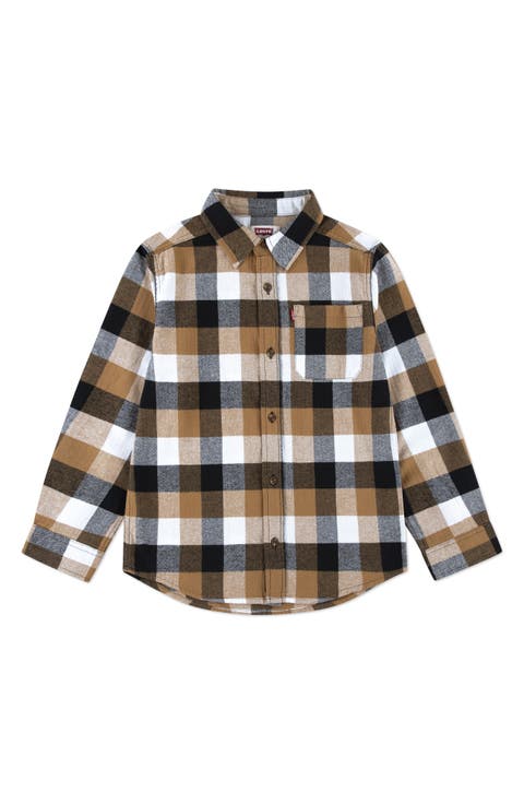 Kids' Buffalo Check Flannel Shirt