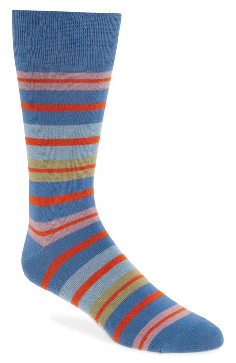 Kean Stripe Cotton Blend Socks