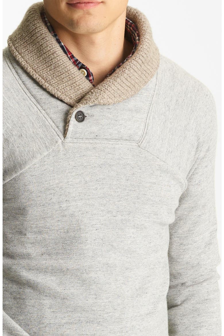 'Jackson' Shawl Collar Sweatshirt, Alternate, color, LIGHT GREY