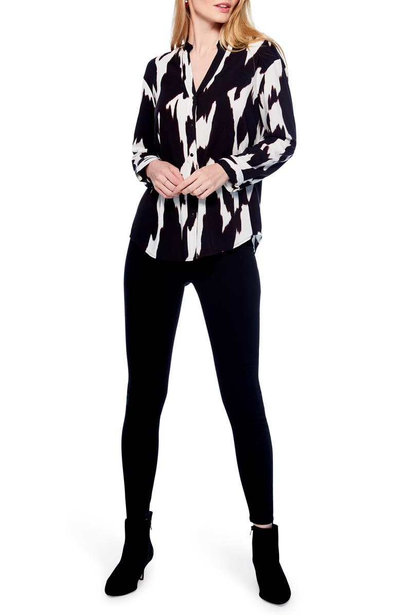 NIC+ZOE Monochrome Mood Live In Blouse, Alternate, color,