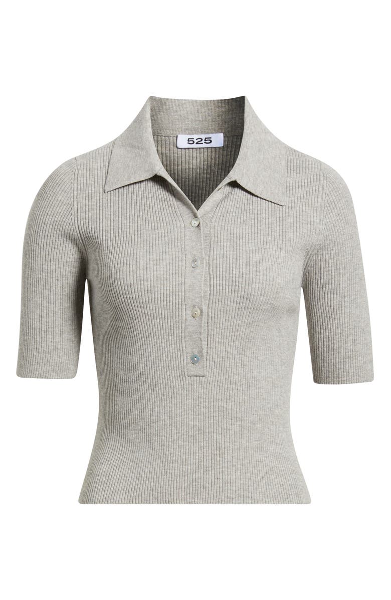 525 america Ginny Rib Top, Alternate, color, Grey Mist Heather