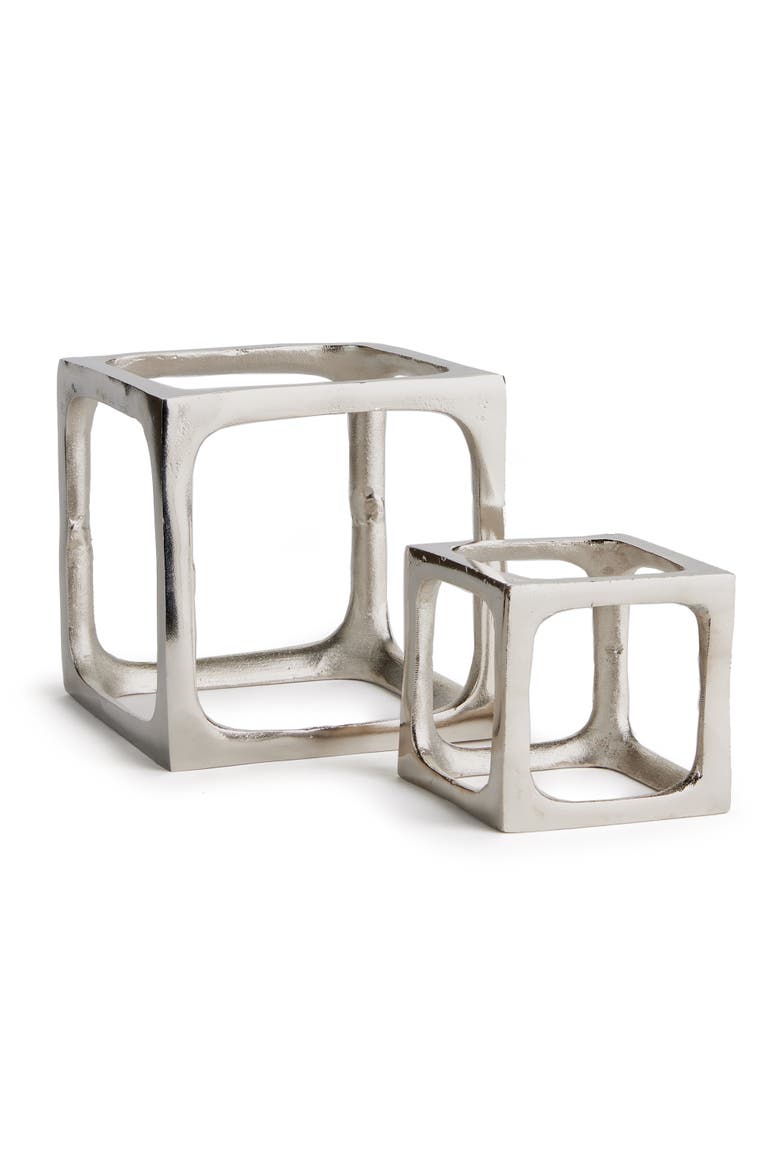 Cubist Sculptures, Set Of 2, Main, color, White