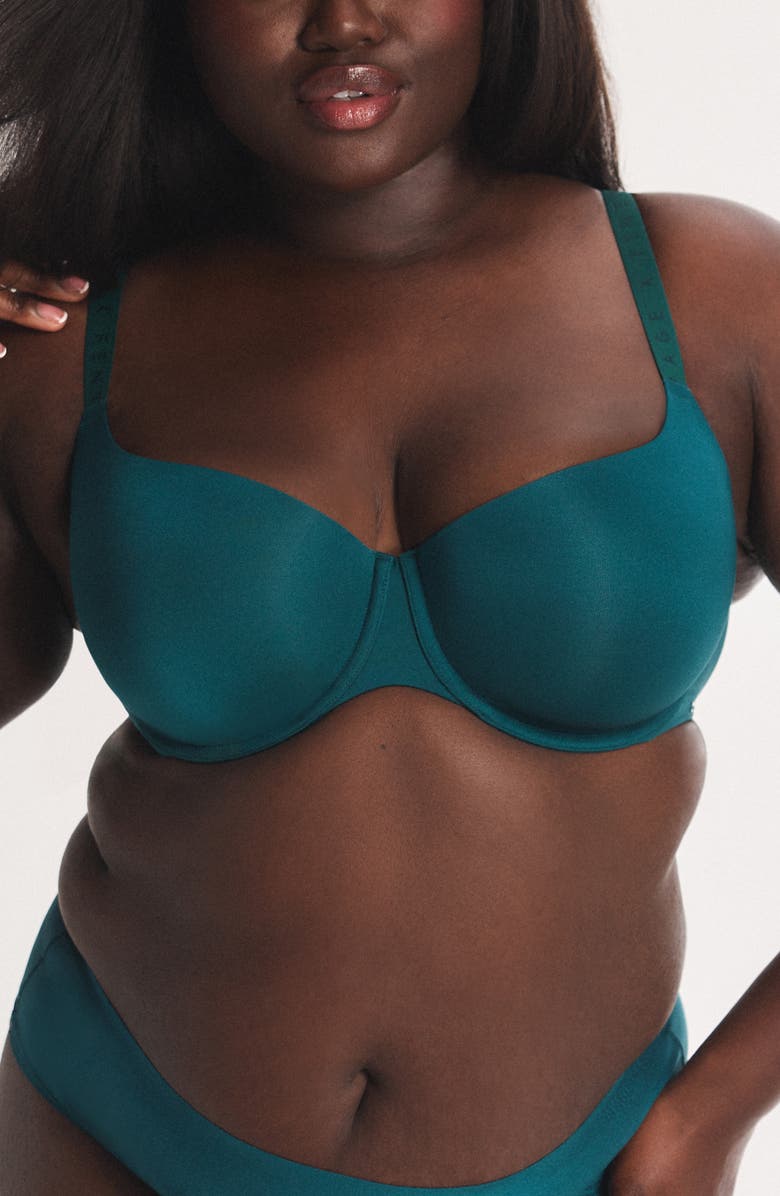 SAVAGE X FENTY Microfiber Balconette Bra, Alternate, color, Green Demeanor