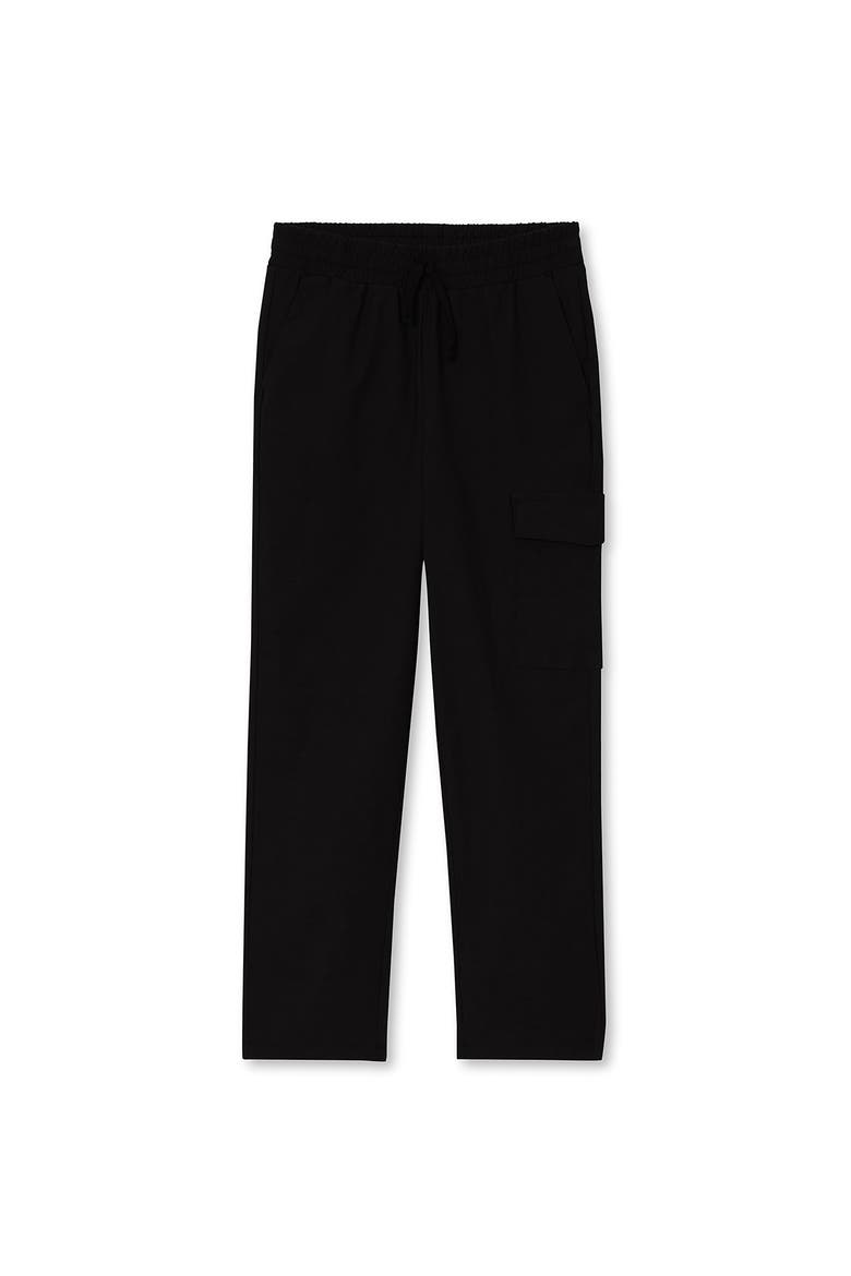 Boys Active Quick Dry Pull On Cargo Pants, Main, color, Black